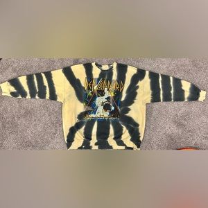 Urban outfitters Def leppard hysteria tie-dye Oversized Crewneck Sweatshirt